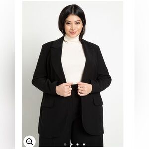 Eloquii Long Line One Button Blazer